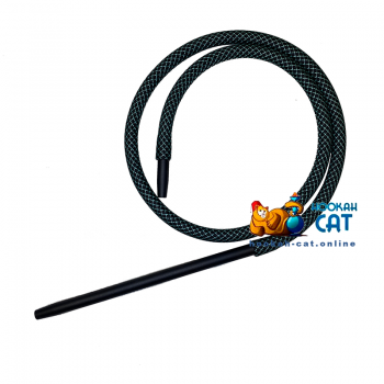 Силиконовый шланг в оплетке с мундштуком Red Stork Black Green (Рэд Сторк Черный Зеленый) - фото 1